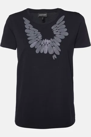 Emporio Armani Embellished Cotton Crew Neck T-Shirt M