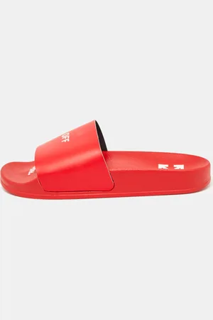 OFF-WHITE Leather Pool Slides Size 39