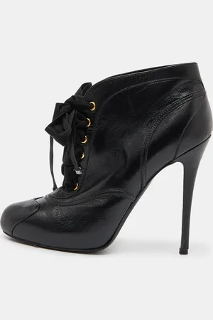 Alexander McQueen Leather Ankle Boots Size 38.5