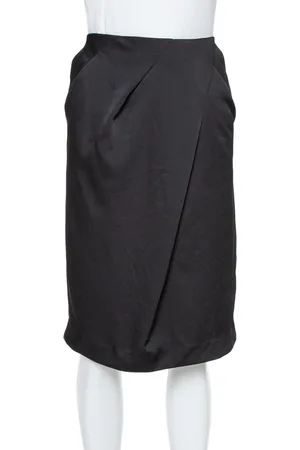 Emporio Armani Georgette Draped Knee Length Skirt L