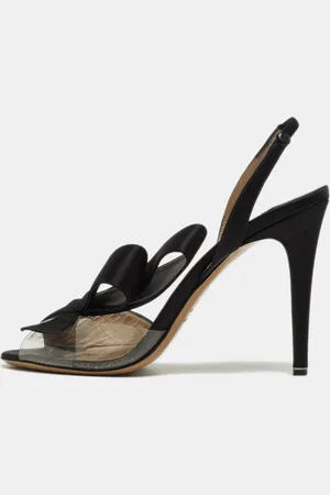 Nicholas Kirkwood Satin And PVC Ankle Strap Sandals Size 38.5
