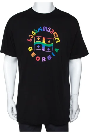 Vetements Cotton Rainbow Georgia Flag Print T Shirt S