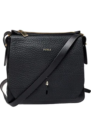 Furla Leather and Suede Messenger Bag