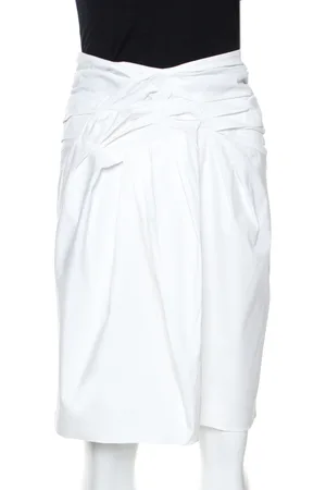 Dior Christian Boutique Cotton Bow Detail Skirt S