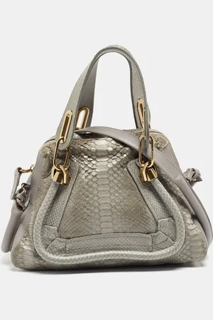 Chloé Python and Leather Small Paraty Shoulder Bag