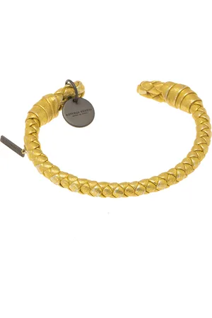 Bottega Veneta Intrecciato Nappa Tone Open Cuff Leather Bracelet M