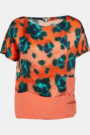 Kenzo Printed Silk Relaxed Fit Blouse S