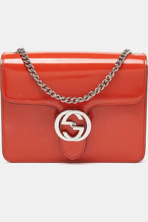 Gucci Patent Leather Small Interlocking G Crossbody Bag