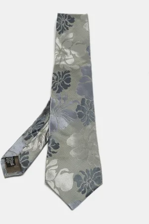 Emporio Armani Floral Patterned Silk Traditional Tie
