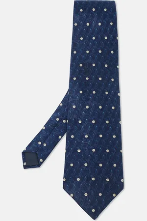 Lanvin Printed Satin Silk Traditional Tie
