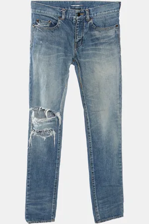 Saint Laurent Denim Distressed Skinny Jeans S/Waist 31"