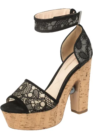 Nicholas Kirkwood Lace Maya Pearl Platform Ankle Strap Sandals Size 39.5