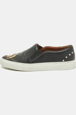 Givenchy Leather Printed Rottweiler Slip On Sneakers Size 38