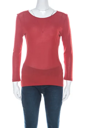 Gucci Rust Knit Long Sleeve Top M