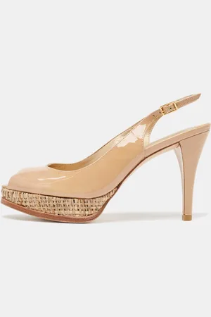 Stuart Weitzman Patent Leather Slingback Platform Pumps Size 38