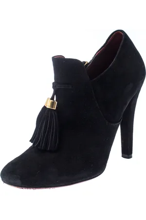 Gucci Suede Leather Tassel Booties Size 36.5