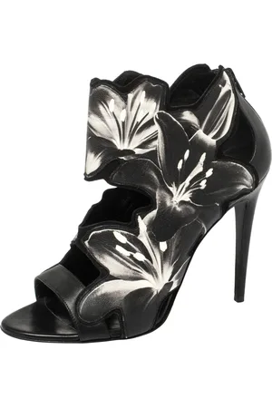 Pierre Hardy Lily Print Leather Booties Size 38.5