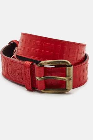 Burberry Embossed Leather Buckle Belt 80CM