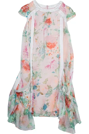 Roberto Cavalli Floral Print Silk Dress 10 Yrs