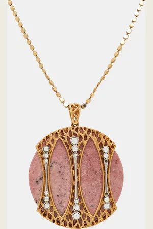 Roberto Cavalli Marble Crystal Two Tone Necklace