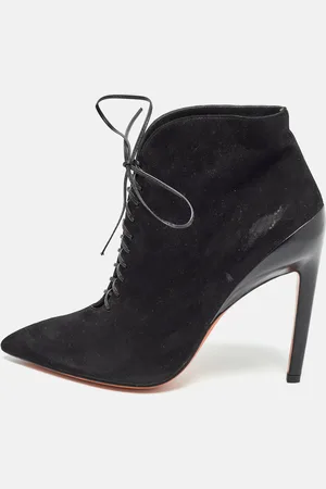 santoni Suede Lace Up Ankle Boots Size 39.5