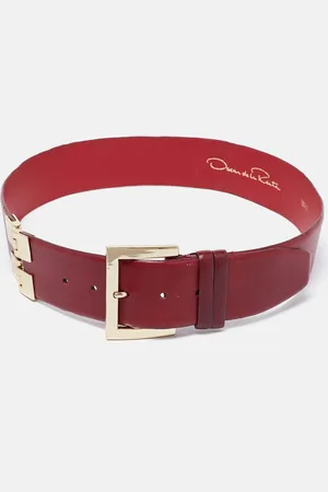 Oscar de la Renta Leather Waist Belt Medium
