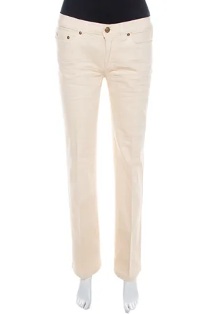 Roberto Cavalli Cotton Denim Crinkled Effect Jeans M