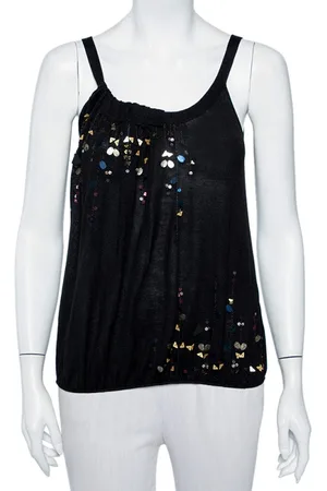 Kenzo Embellished Silk Knit Tank Top S