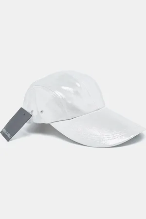 Norma Kamali Lame Long Bill Baseball Cap One Size