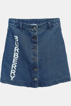 Burberry Logo Print Denim Skirt (12 Yrs)