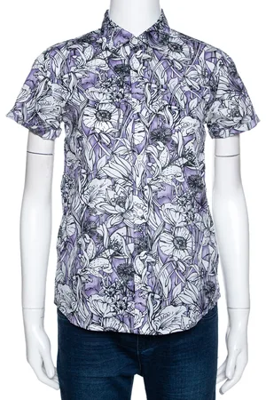 Gucci Floral Print Cotton Short Sleeve Shirt S