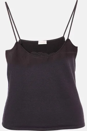 VALENTINO Vintage Jersey Lace Trim Camisole Top L