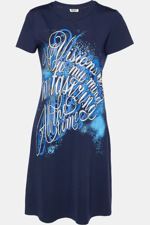 Kenzo Printed Cotton Knit Mini Dress L