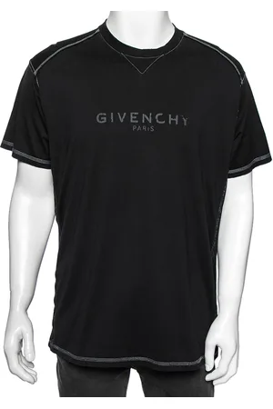 Givenchy Logo Printed Side Trim Detail Distressed T-Shirt S
