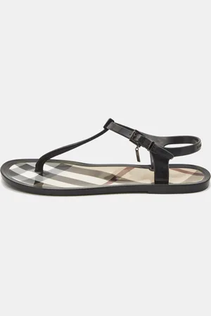 Burberry /Beige House Check Jelly Thong Flats Size 39