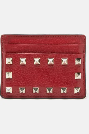 VALENTINO Leather Rockstud Card Holder