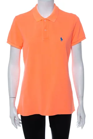 Ralph Lauren Neon Cotton Pique Skinny Polo T-Shirt L