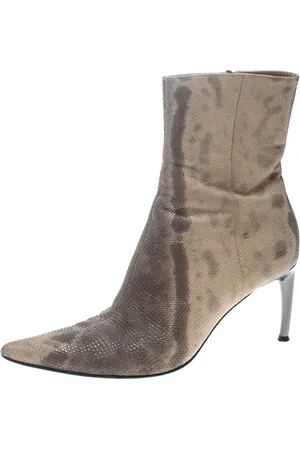 Sergio Rossi Two Tone Karung Pointed Toe Ankle Boots Size 38
