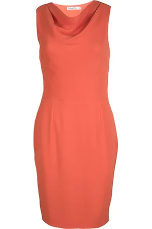 Dior Silk Cowl Neck Sleeveless Dress M
