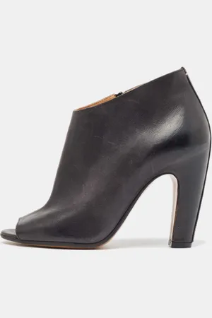 Maison Margiela Leather Open Toe Ankle Booties Size 37