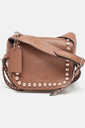 Coach Leather Rivets Dakotah Crossbody Bag