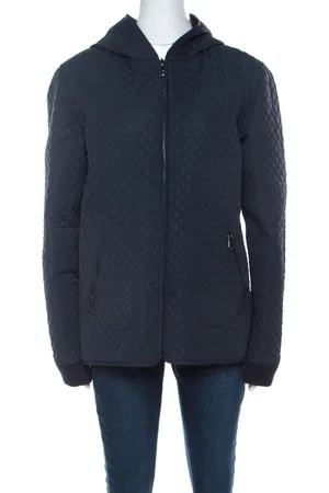 MULBERRY Quilted Zip Front Hooded Jacket L