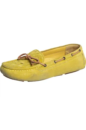 Bottega Veneta Intrecciato Suede Bow Slip On Loafers Sizs 36.5