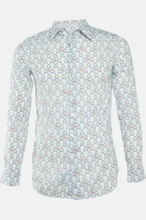 Etro Flamingo Print Cotton Long Sleeve Shirt S