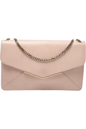 Furla Peach Leather Envelope Shoulder Bag