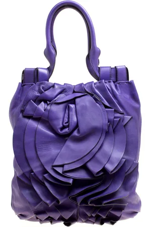 VALENTINO Leather Petale Shopper Tote