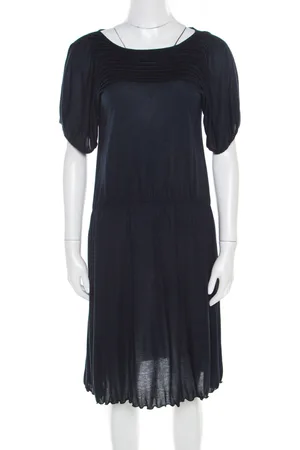 Miu Miu Cotton Jersey Gathered Dress S