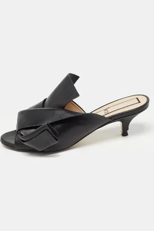 Nº21 Leather Knot Slide Sandals Size 37