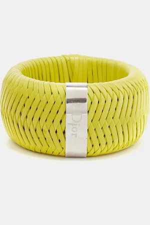 Dior Leather Tone Extra Wide Bracelet