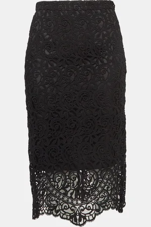 Burberry Macrame Lace Midi Pencil Skirt S